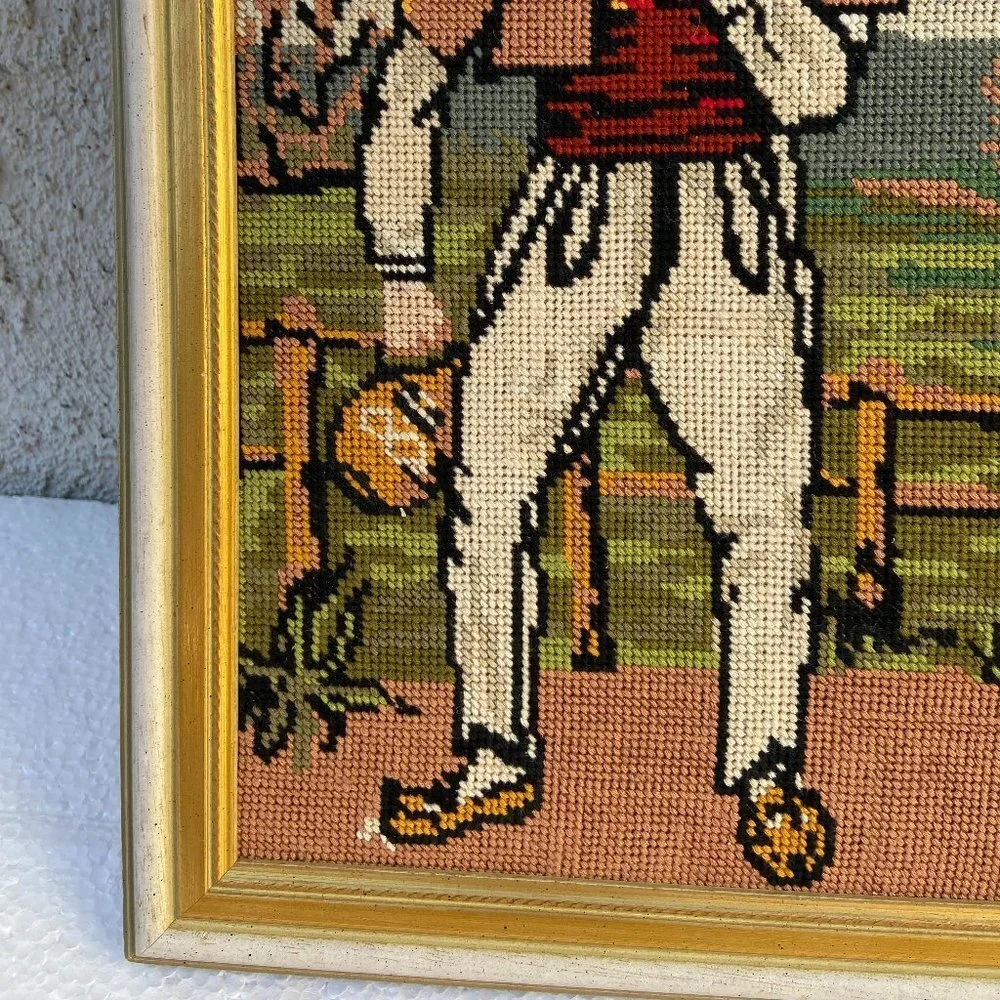 Vintage Embroidered picture Men Ukraine